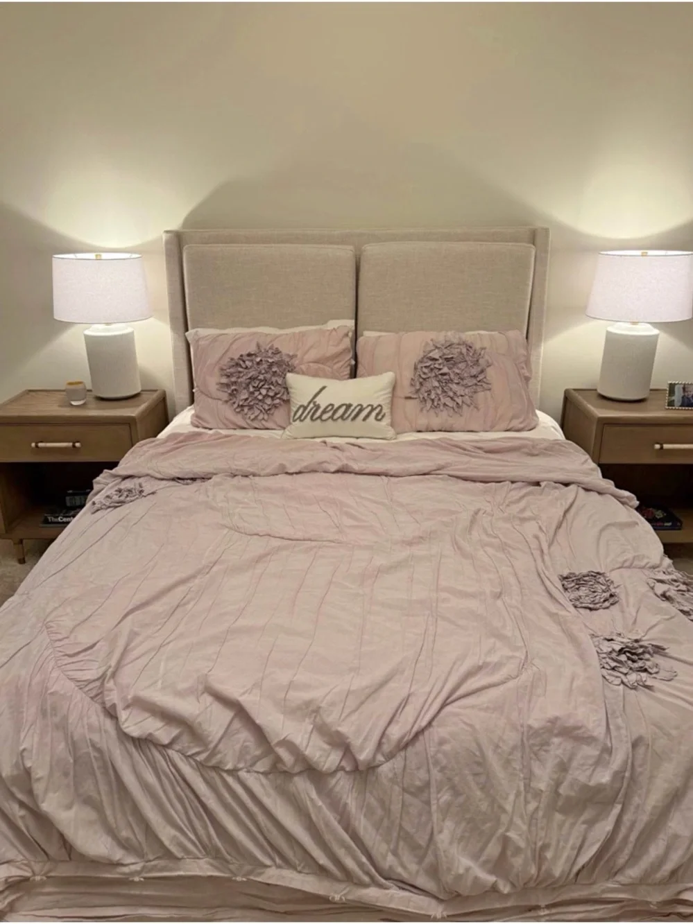 Restoration Hardware Washed Appliqué Fleur Full/Queen Duvet & Pillowcases